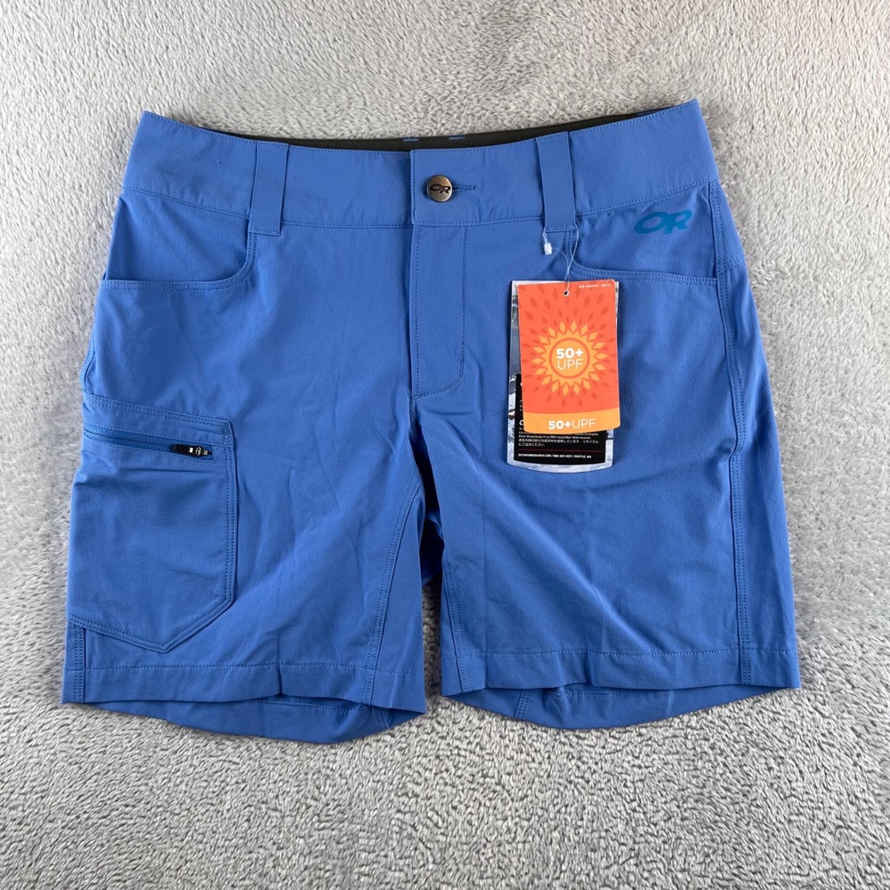 Outdoor Research Ferrosi Shorts Womens 4 Alpine Blue Hiking Climbing UPF 50+